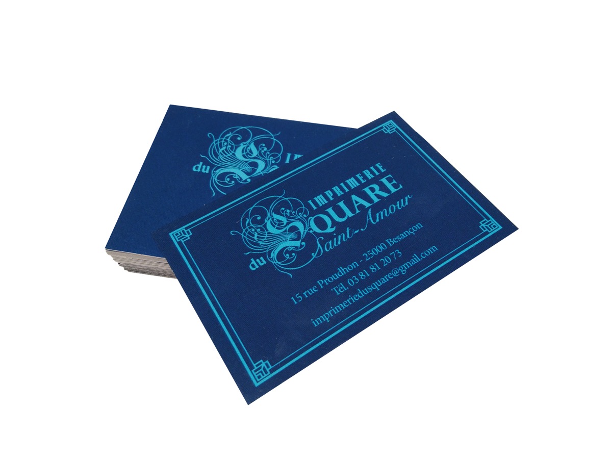 Cartes de visite 85×55 mm imprimées à l'Imprimerie du Square Besançon